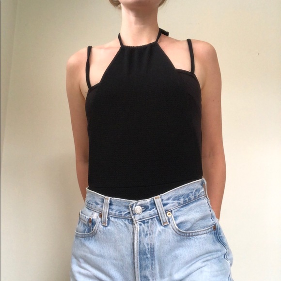 Daisy Street Tops - Black Strappy Body Suit